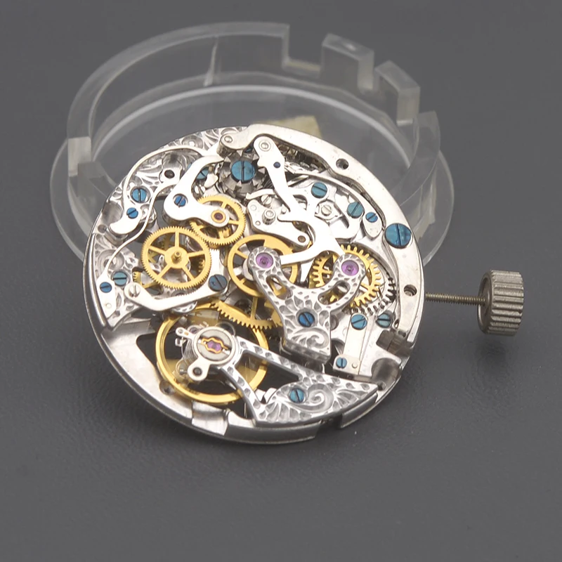 Openwork Seagull ST1901K Movement Manual Winding Mechanical Chronograph TY29 Movement Clock Movement Men's Watch Repair Parts