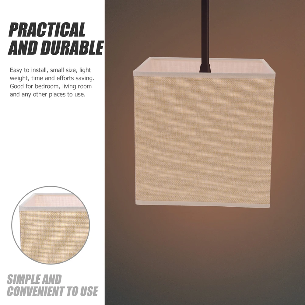 

1pcs Large Square Linen Lampshade Simple Style For Bedroom Living Room Table Floor Lamp Lighting Fixtures Replacement Shade