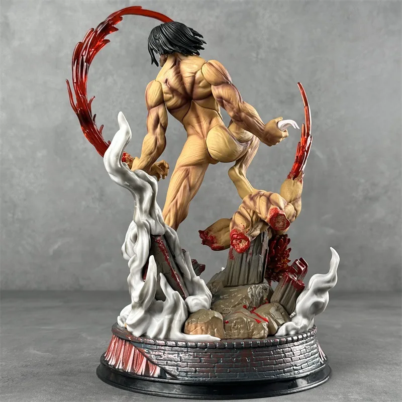 Nowa figurka anime Attack On Titan The Armored Figures 29cm Titan Eren Jager Action Figurine Model Pvc Statue Ornament Toys Gifts