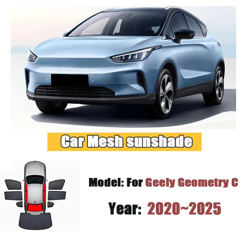 

Солнцезащитная шторка для окон автомобиля Geely Geometry C M6 2020-2025: сетчатая, с защитой от УФ-лучей, для конфиденциальности, на лобовое стекло, аксессуар для автомобиля