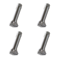 4Pcs Mini Bottle Opener Wrench Rustproof Multi Tool Wrench Adjustable Pry Bar Portable Keychain Can Screwdriver Tip