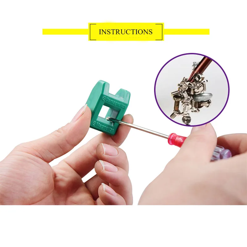 Bộ Tua Vít Mini Mạnh Nhanh Degausser Magnetizer Đợt Đầu Magnetizer Hoa Mận Tua Vít Dụng Nhiễm Từ (Demagnetizer Màu Ngẫu Nhiên