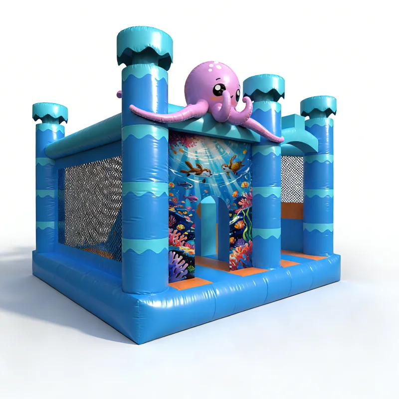 

Надувной батут с тематикой осьминога, надувная игровая площадка для дня рождения, в комплекте с бесплатным вентилятором.