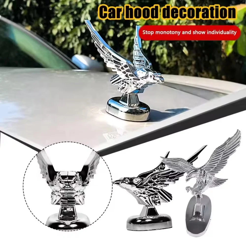 Car Hood Ornament Car Bonnet Front Hood Eagle Ornament Badge Car Decoration Car Modification Accessories