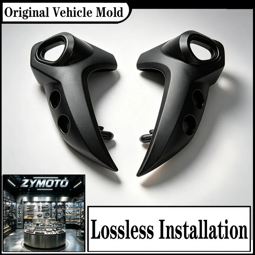 For Yamaha FZ6N FZ6 FZ6-N FZ6 N 2004-2010 Headlight Upper Side Guard Bracket Protector ABS Black Kit Set Motorcycle Accessories