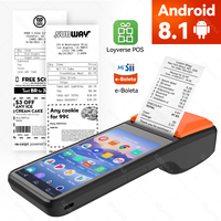 Handheld Android 8.1 PDA Printer 58mm Mobile Receipt Bill Smart Thermal Printer 5.5 HD Inch Touch Screen Bluetooth POS System
