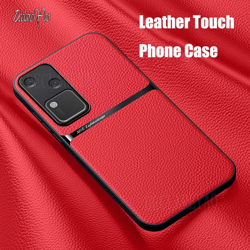 DECLAREYAO Original Leather Soft Edge Coque For VIVO S20 Pro S19 S18 Cover Light Slim Magnetic Matte Phone Case For VIVO S17 S16