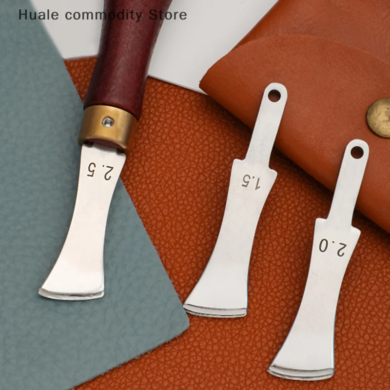 Leather Edge Creaser Tools, Ondiepe Slot Edge Lineer Roestvrij staal voor Leathercraft Krimpen Werken Boog Groef Hete druk