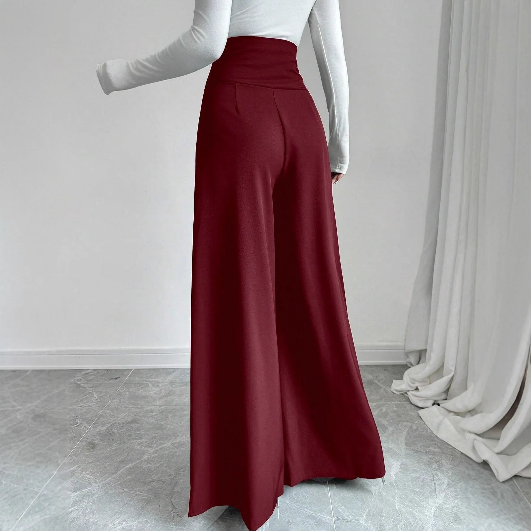 Pants Straight Office Trendy Comfortable Breathable - Image 5