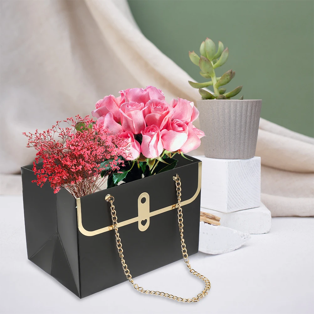 

5pcs Packing Bag Durable Paper Bags for Wedding Party Favor Candy Gift Storage Pouch Bouquet Wrapping Portable Handbags