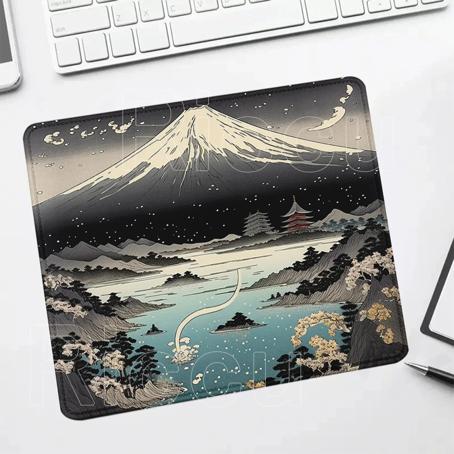 HD Printing 40X45mm Mouse Pad Mount Fuji Scenery Computer Office Game Table Mats Rubber Anti-slip Mousepads Small Size Desk Pads