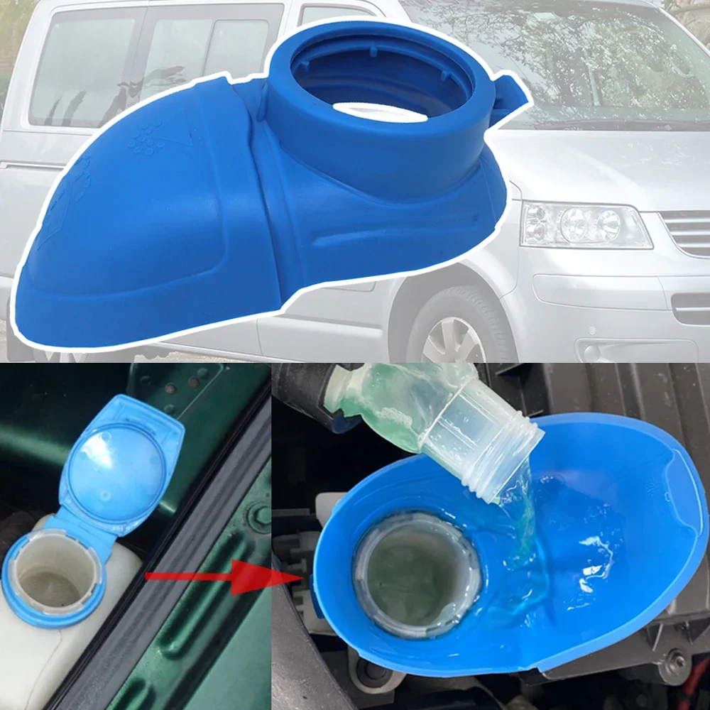 

For VW T5 T4 1990 1996 2002 2006 2008 2012 2014 2015 Fluid Reservoir Wiper Lid Wash Funnel Washer Tank Bottle Cover Filler Cap