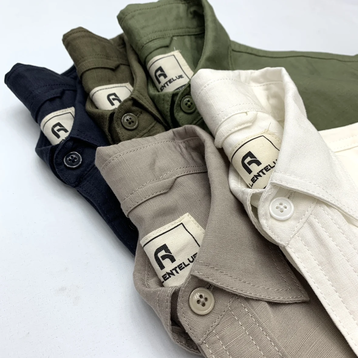 55% Linen 45% Cotton American Vintage Casual Shirts Western Style Loose Blouses Spring Autumn Long Sleeve Tops Male Simple