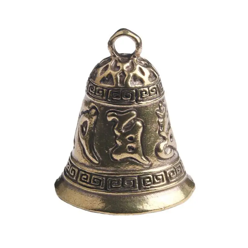 Chinese wind small tree bell decoration doorbell Engraved Christmas Silver Carved Unique Brass Porcelain Vintage-style Enamel