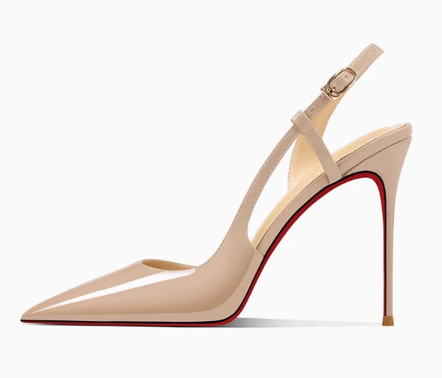2026 New Nude Patent Leather Design with A Niche, Non Tiring, High-end Feel, Pointed Toe, Slim Heel, High Heels for Women