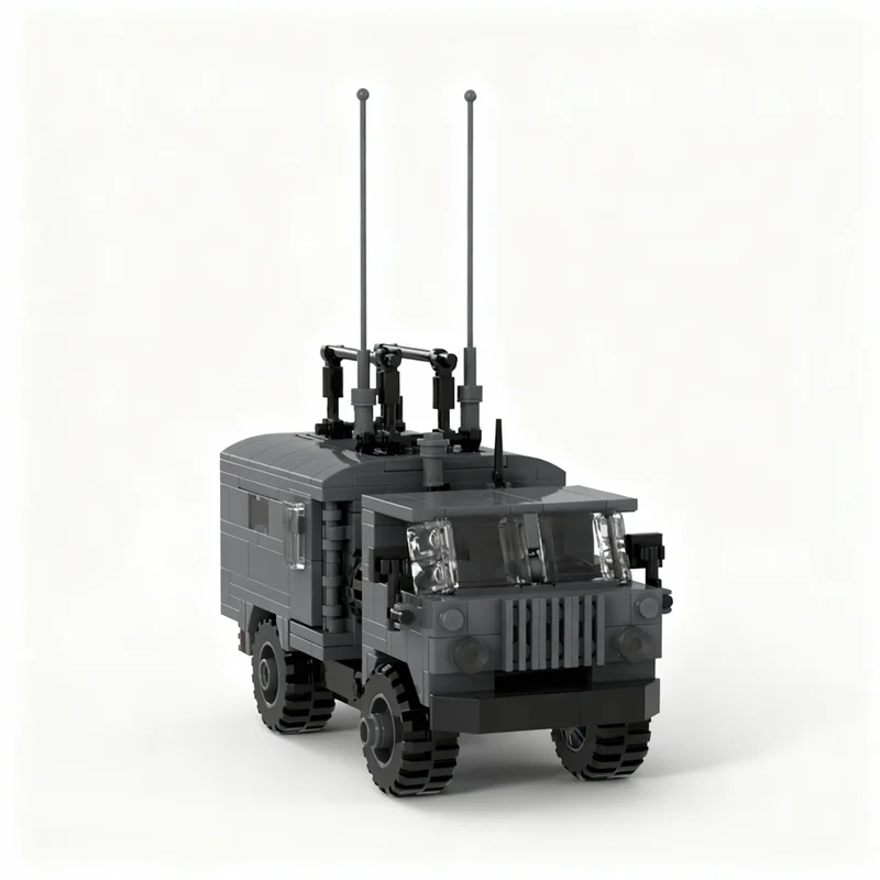 337pcs MOC GAZ-66 R-142 Command Staff Vehicle GAZ Model Building Blocks Christmas Gift Toys Architecture 3D Creative DIY Brick