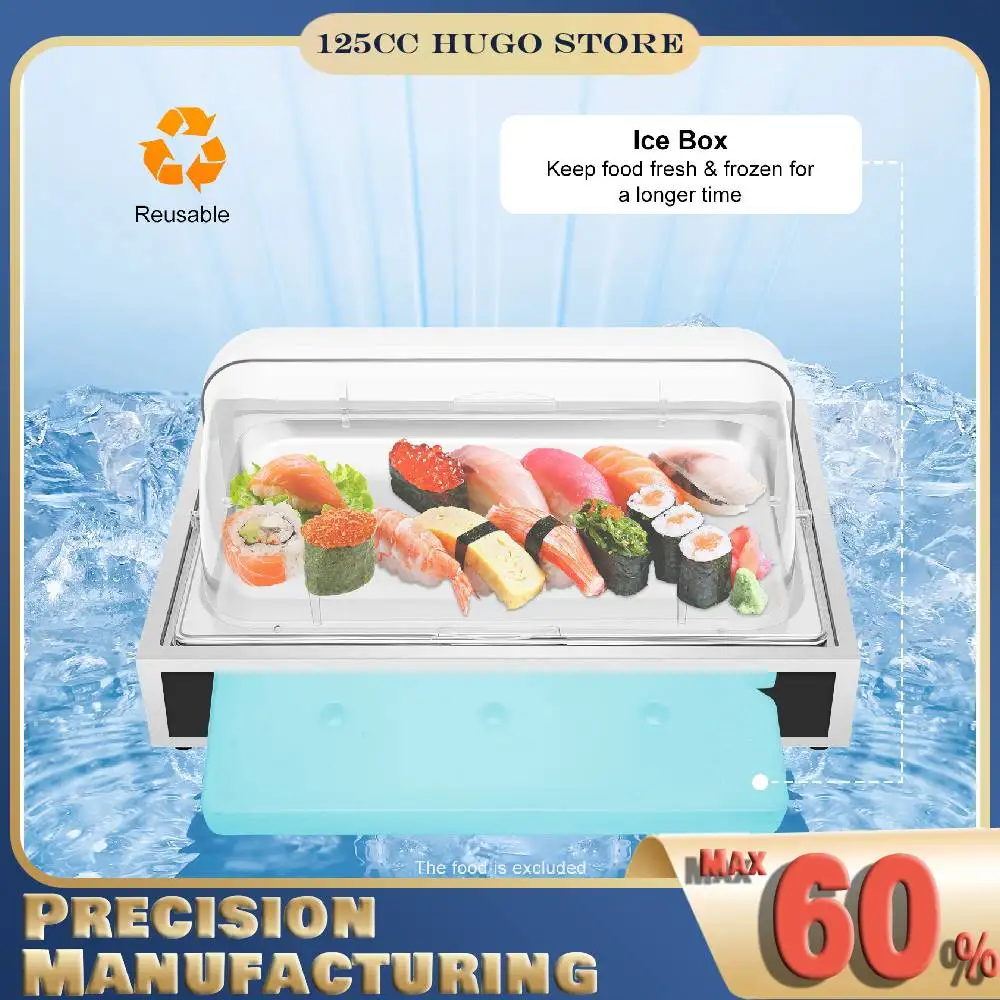 

Поднос для сервировки ледяного питания, 6 л, охлажденный сервировочный поднос для свежести, шведский стол из нержавеющей стали, холодильное блюдо для холодного сервировки