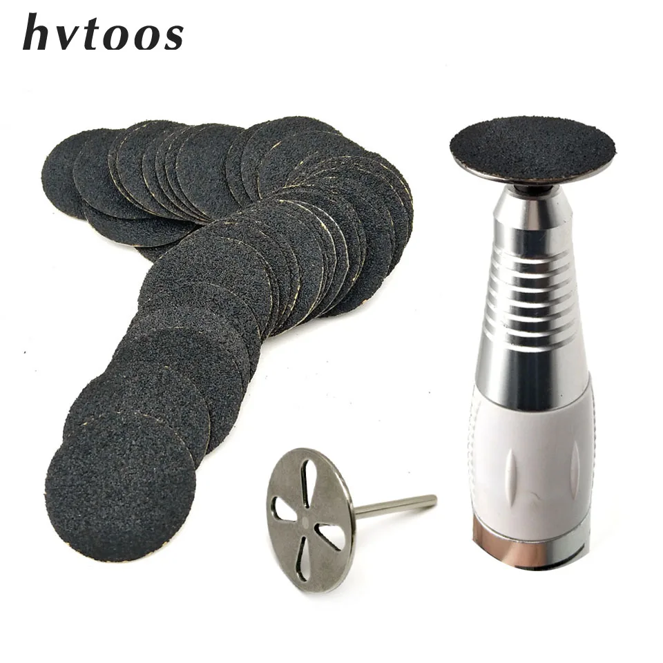 HYTOOS 100pcs Replaceable Sanding Paper With Disk 25mm Pedicure Sandpaper Nail Drill Bit Accessories Salon Foot Calluse Tool