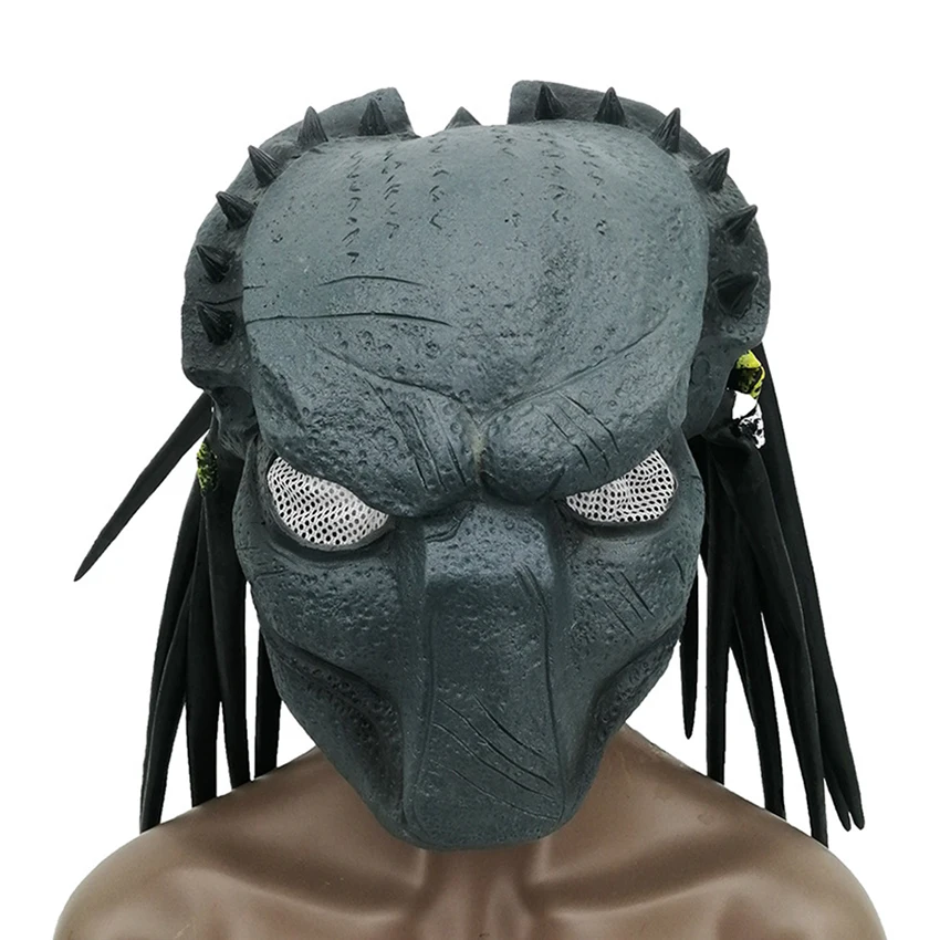 Scary The Predator Alien Mask Cosplay Anime Gothic Horror Halloween Latex Carnival Disguise Predator Prop Face Masquerade Mask