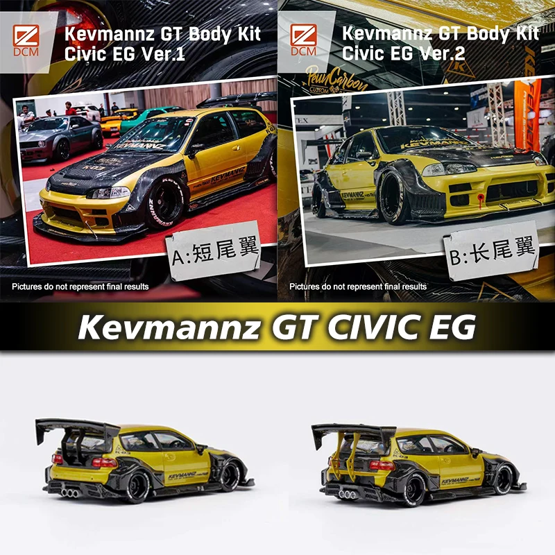 PreSale DCM 1:64 Kevmannz GT CIVIC EG Diecast Car Model Collect Miniature Toys