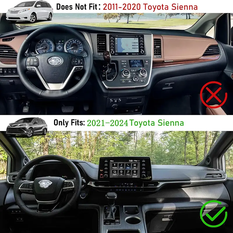 For 2021 2022 2023 2024 Toyota Sienna Center Console Dash Storage Tray, Insert Sunglass Holder Dashboard Organizer Accessories - Image 3