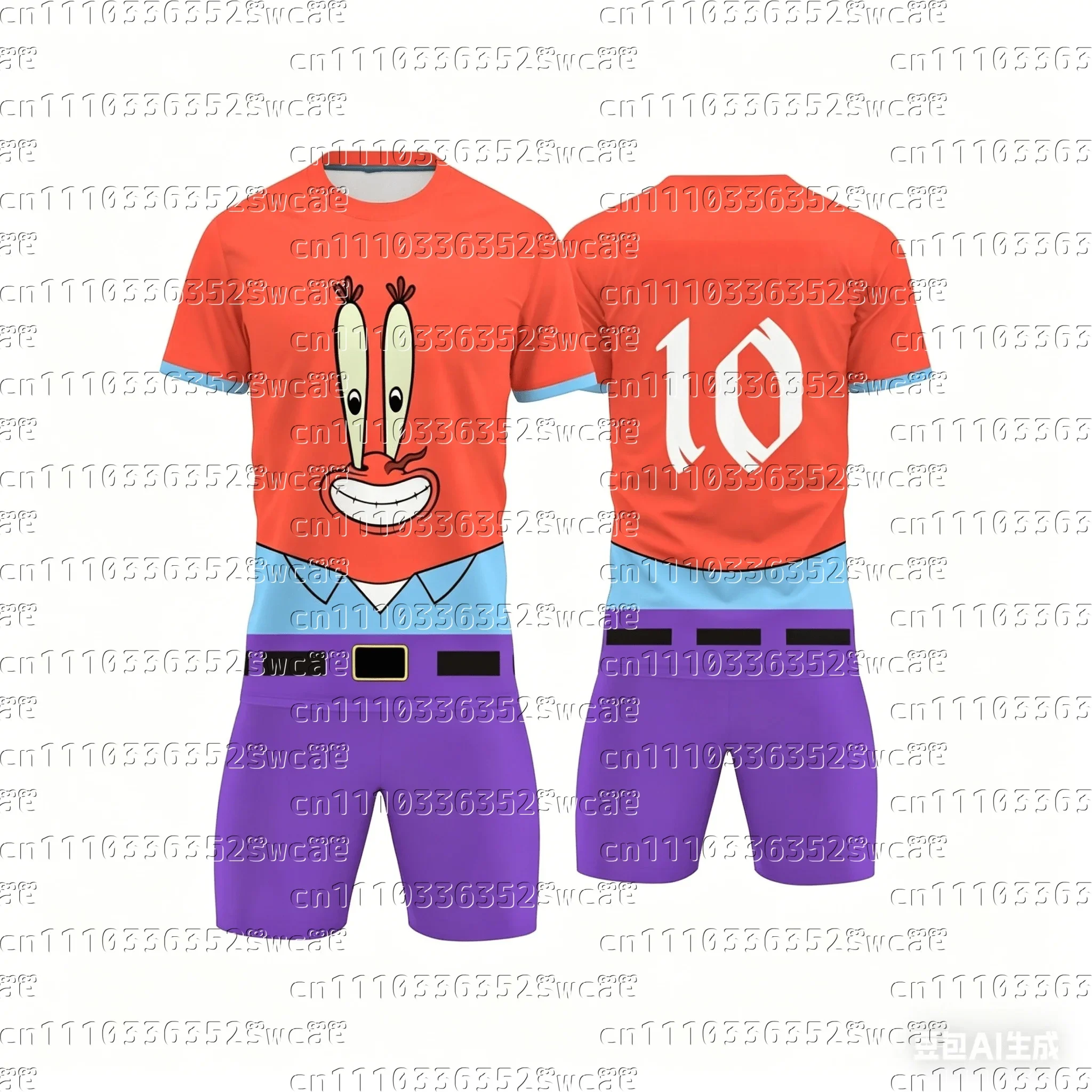 Honey Can Animation SpongeBob SquarePants Character Theme Summer Oversize T-shirt Shorts Adult T-shirt Set FamilyMatching2026