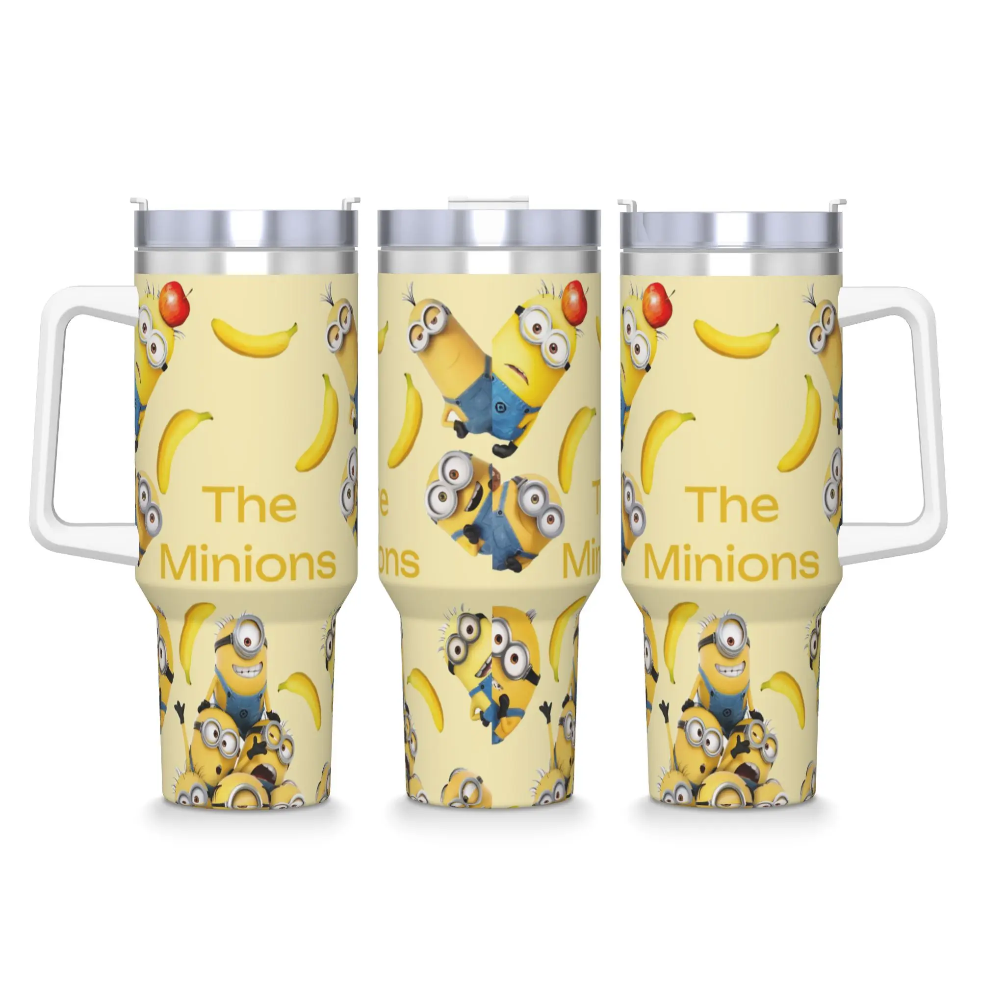

Minions Cartoon Character Stainless Steel Tumbler Big Yellow Eyes Camping Mugs Cup 40oz Coffee Mug Hot Drinks Tea Water Bottle