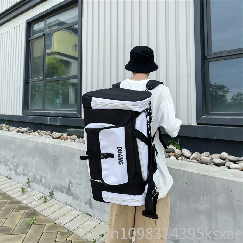 

Unisex Convertible Travel Backpack Tote Bag with Large Capacity Durable Gym Outdoor Multi-Compartment