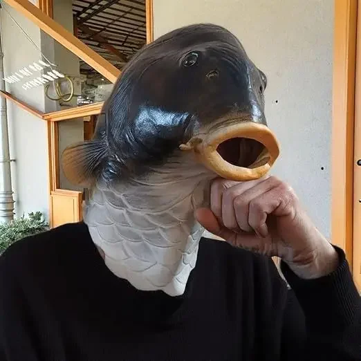 

2025 Funny Animal Herring Headgear Mask Masquerade Party Live Broadcast Funny Headgear Halloween Party Performance 2025