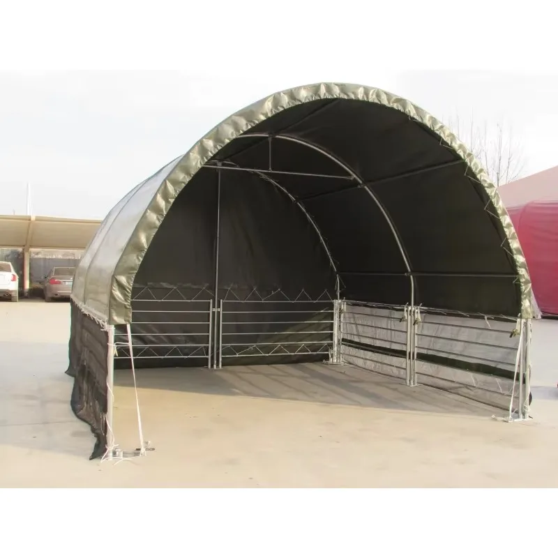 حار بيع GS سقيفة التخزين في الهواء الطلق الهيكل الصلب المباني الجاهزة المرآب وتخزين الحصان المأوى