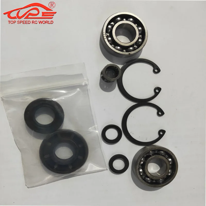 Crankcase Oil Seal Bearing and Piston Needle Roller Wear Reducing Pad for 23cc-45CC Engines for 1/5 Hpi Rovan KM Baja Losi Parts