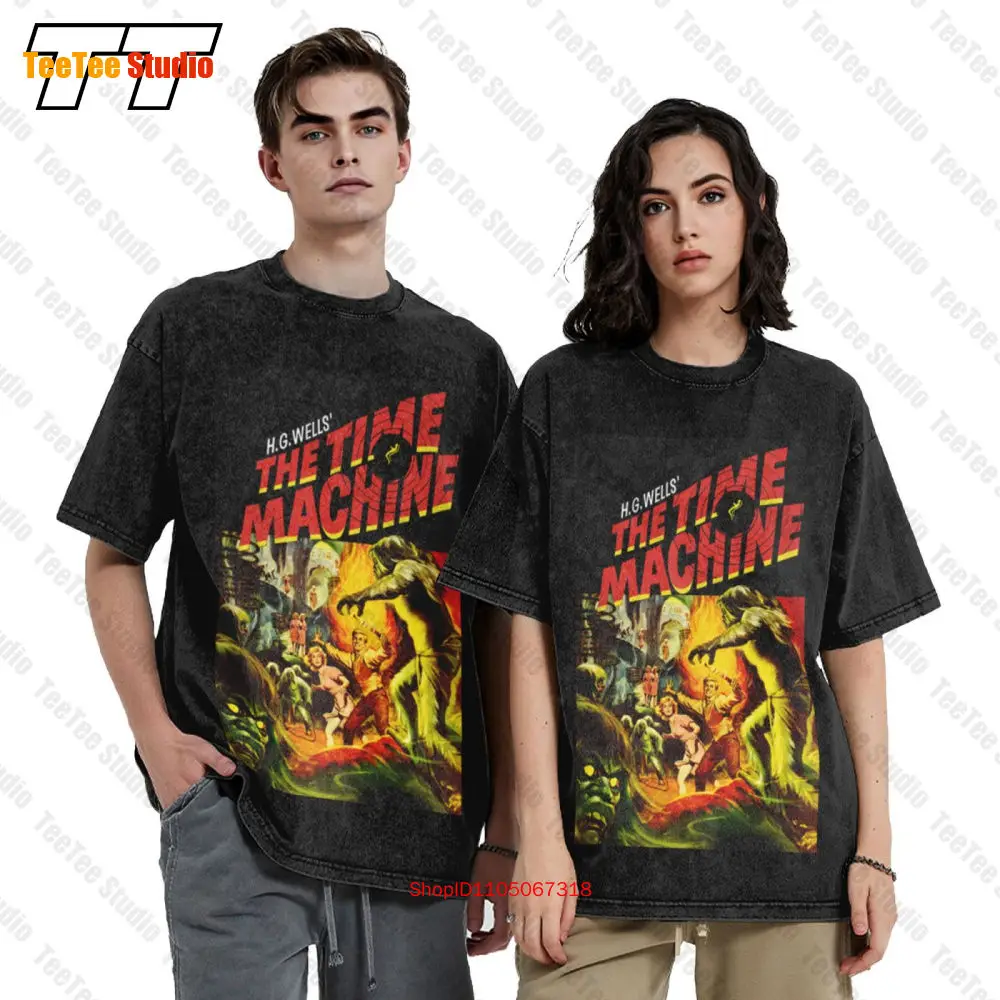 تي شيرت The Time Machine Hg Wells 1960 Bluray Dvd Vintage مقاس كبير J58X