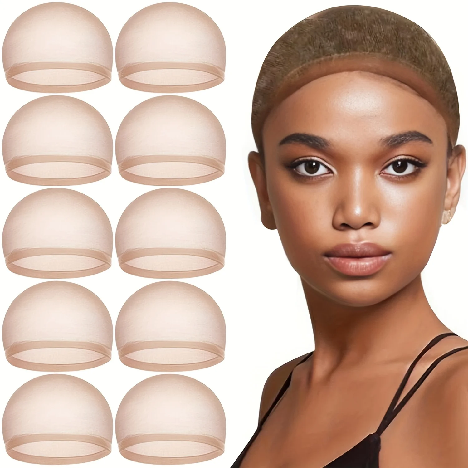 

Dark Brown HD Wig Cap, Women's Transparent Wig Cap Lace Front