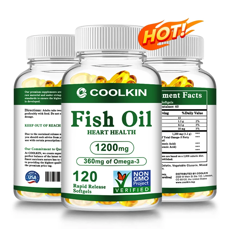 Fish Oil - with DHA and EPA, Protects Eye Fatigue, Cognitive Function, and Learning Ability