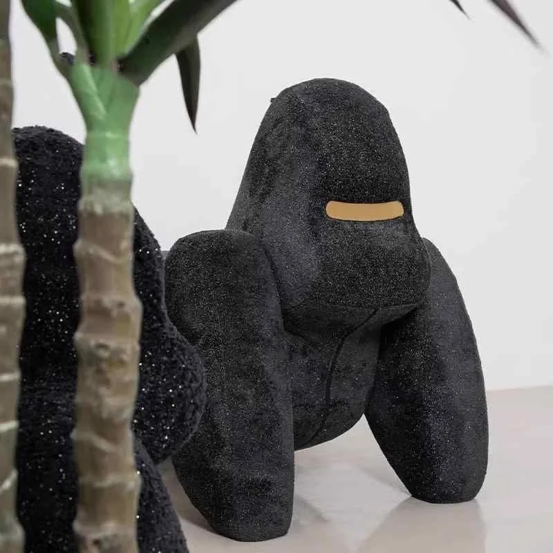 مقعد أطفال على شكل حيوان غوريلا من المشاهير على الإنترنت، كرسي ترفيهي مصمم حديث وبسيط ومبتكر