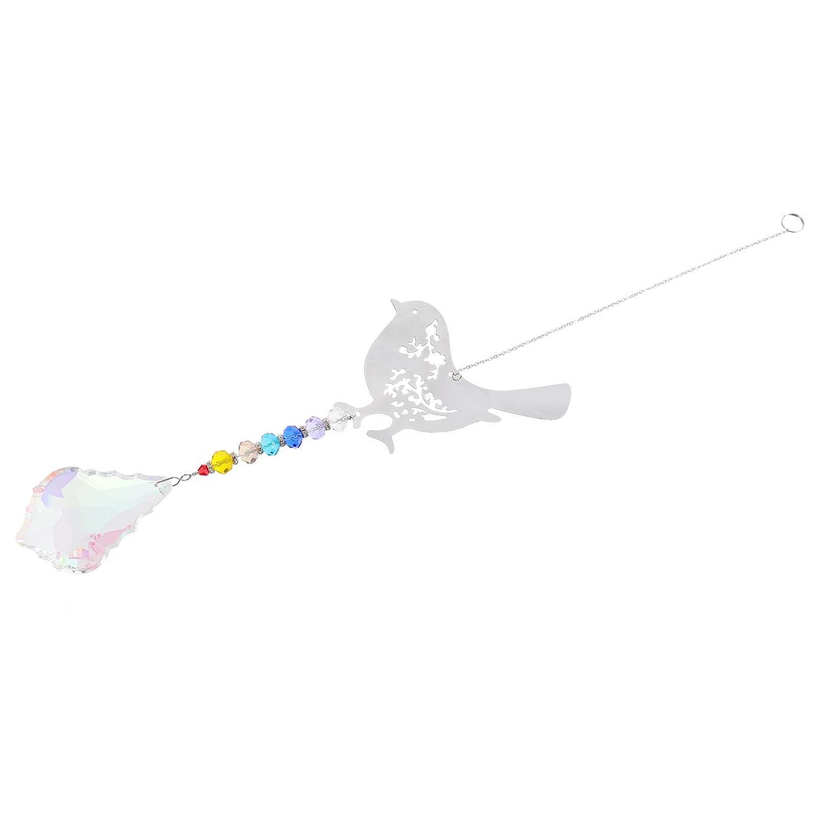 

Hummingbird Pendant Hanging Crystal Glass Ball Ornament Alloy High Clarity Rainbow Colorful Home Office Garden Decor