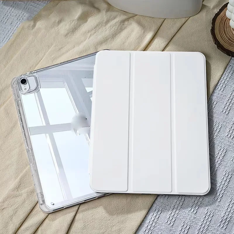 Premium Transparent Solid Color Fold Tablet Case For iPad Pro 13 11th A16 12.9