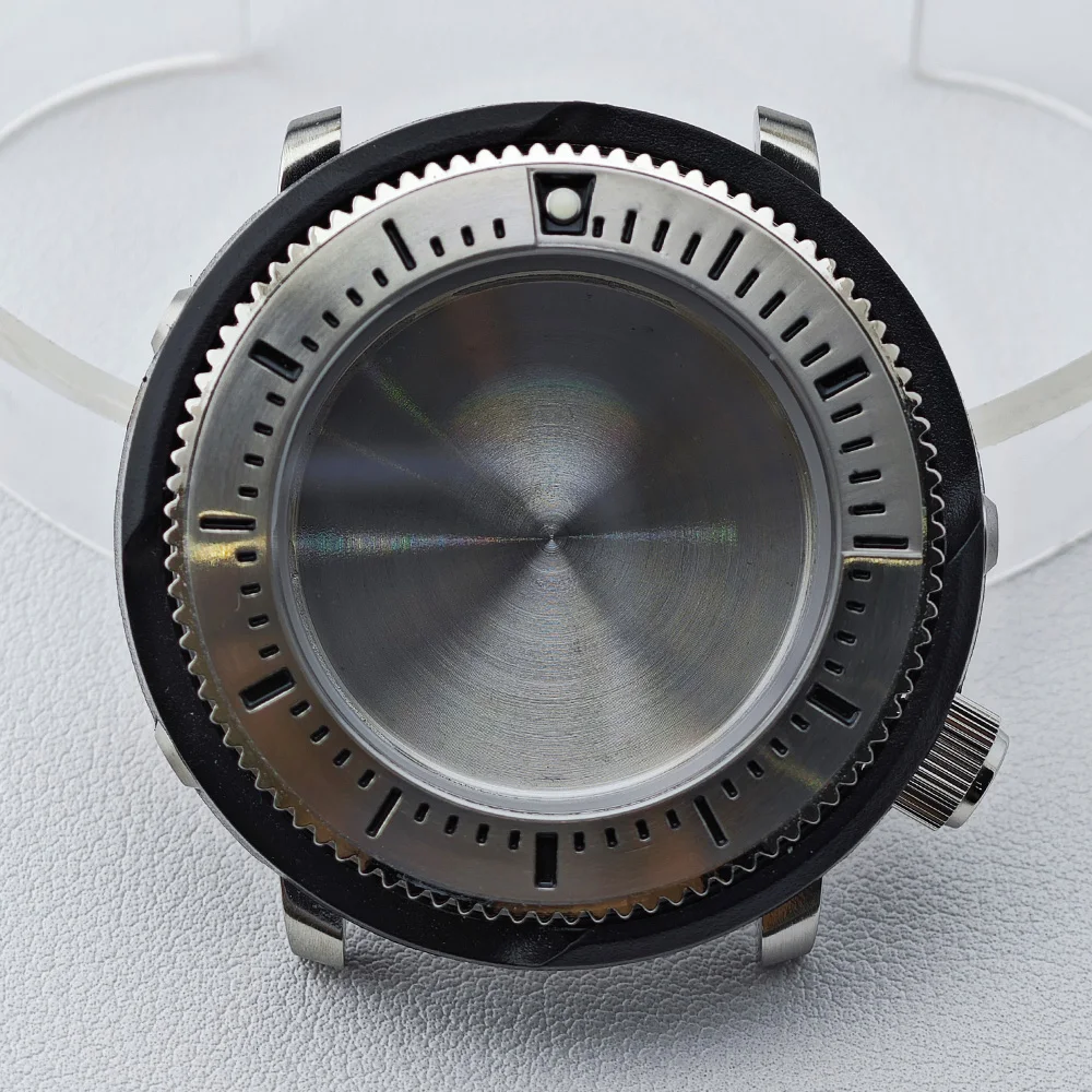 

46mm Cases Men's Watch Parts For Nh34 nh35 nh36 Movement Fits 29.5mm Dial Sapphire Glass Waterproof watches accessories WatchBox