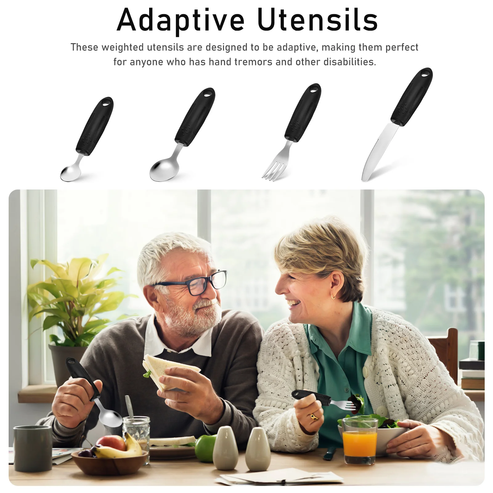 Anti-shake Tableware for The Elderly Adaptive Utensils Tremble Proof Adult Eating Disability Aids And Equipment