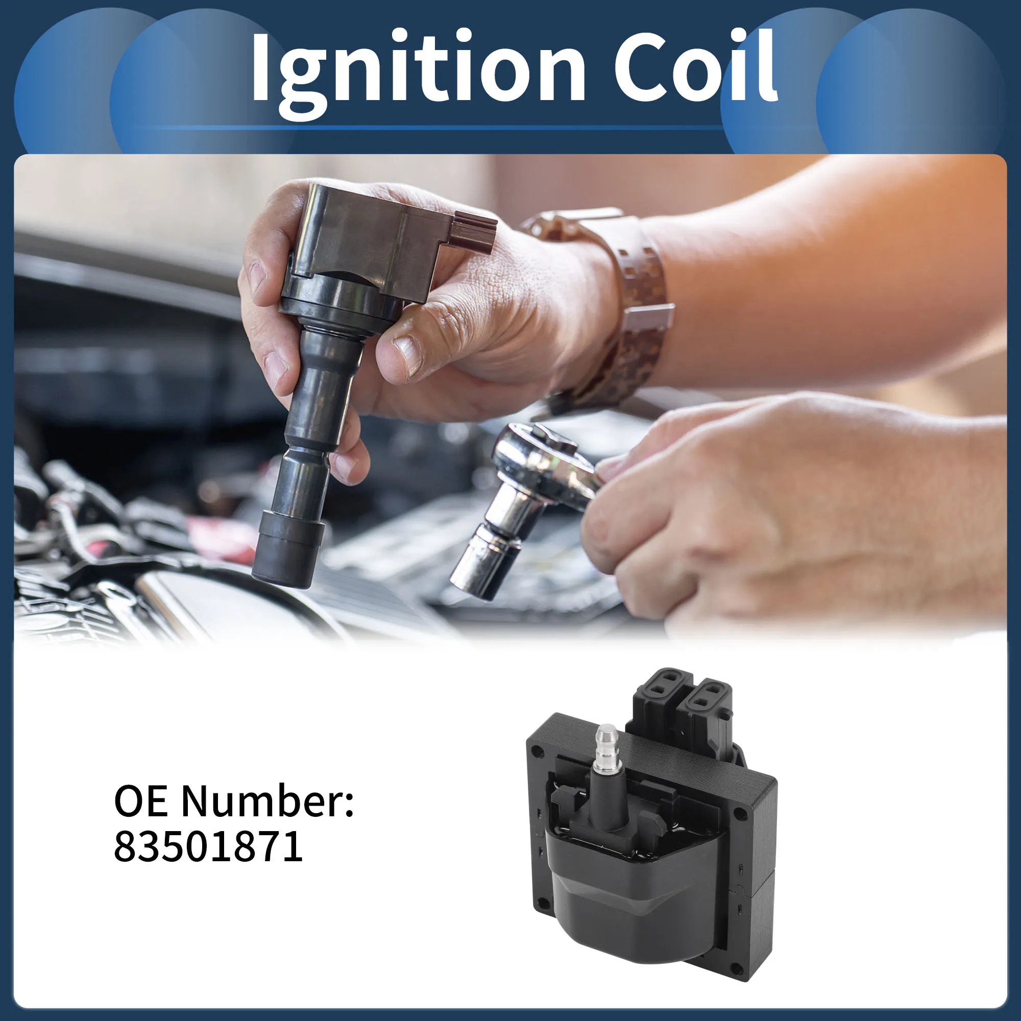 

UXCELL Ignition Coil Ignition Coil Pack No.83501871 for Jeep Cherokee 1973-1986