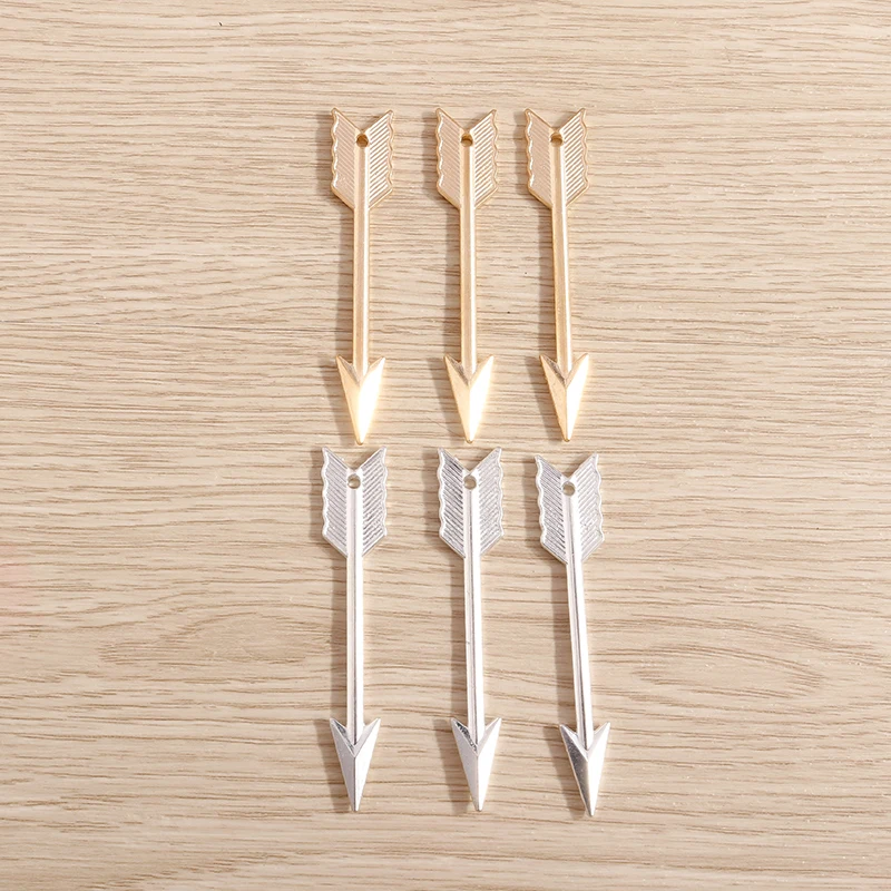 

Tusember 8Pcs Alloy 11*62mm Pendants Gold Silver Color Arrow Charms For DIY Jewelry Making Handmade Bracelet Necklace Craft
