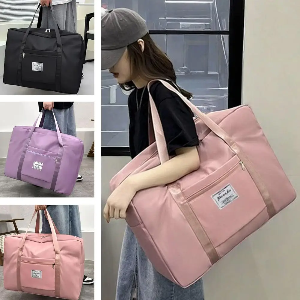 

Large Capacity Travel Bag Nylon Shoulder Duffel, Foldable Luggage Aircraft Bag for Flying, Portable Moving Storage Waterproof