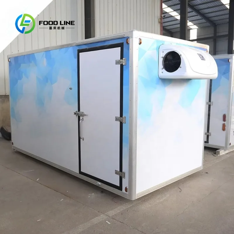 Custom 3.7m Double Axle Temperature Reefer Trailer, -25℃ Low Temperature Cold Chain Box Type Food Refrigerated Transport Trailer