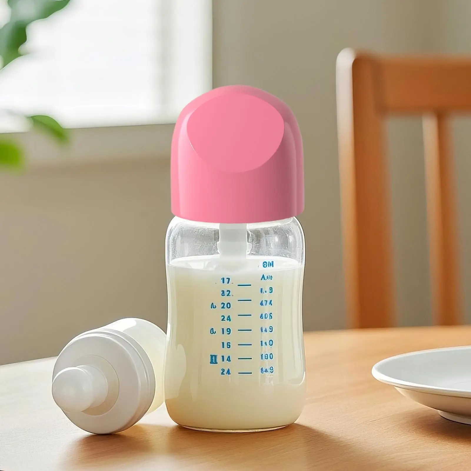 哺乳瓶の蓋哺乳瓶キャップ 3 ピース交換部品便利な給餌アクセサリー子供のためのミルク液体ジュース