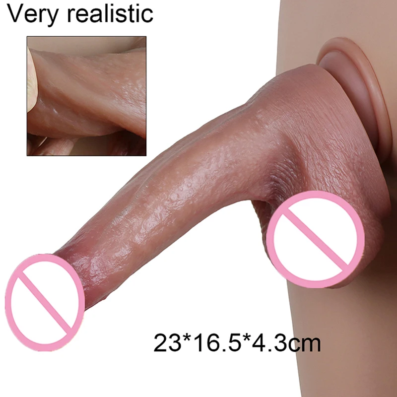 Super Skin Soft Suction Cup Dildo Realistic Silicone Male Artificial Penis Dick Women Masturbator Adult Sex Toys Vagina Orgasm