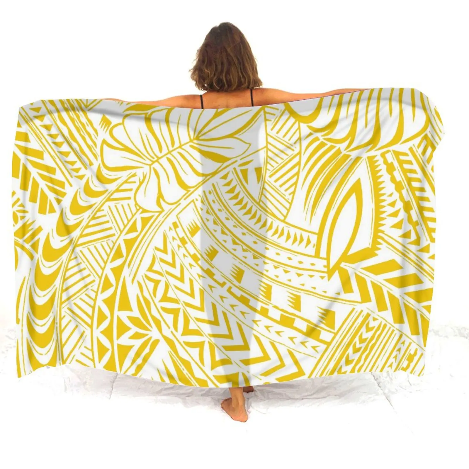 Gonne eleganti estive in tessuto Grembiuli alla moda polinesiano Giacche Sarongs Costumi da bagno e Sarong su misura Retro stampato Swimsu