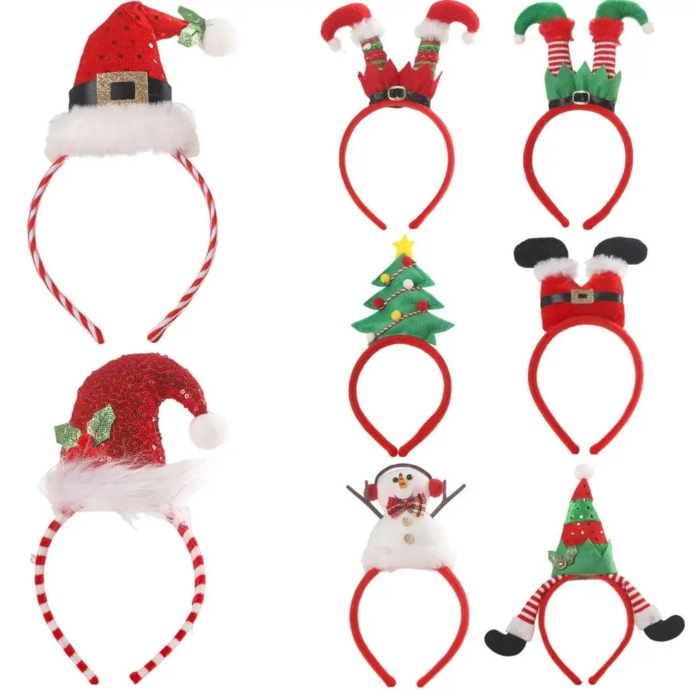 

Merry Christmas Cloth Christmas Headbands Snowman Cartoon Xmas Tree Headbands Christmas Tree Festive Headbands Xmas Favors