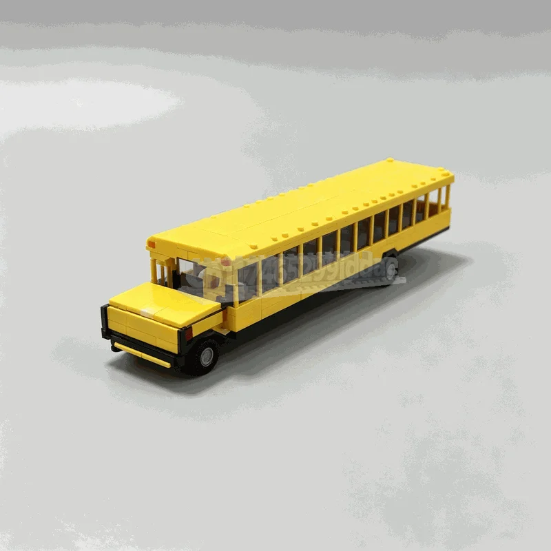 2661PCS Large Remote Control Yellow School Bus Building Blocks Technical Vehicle Model DIY Assembly Collector Display Gift Toy
