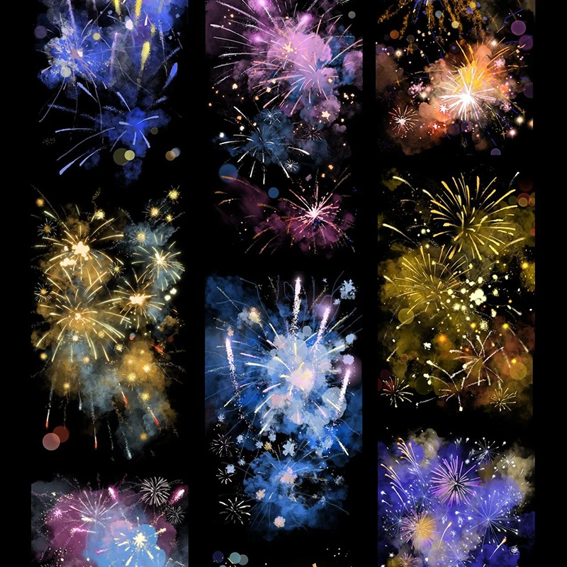 

Винтажная акварельная лента PET 104мм*4.8м с эффектом размазанности для творчества, скрапбукинга и декора дневников