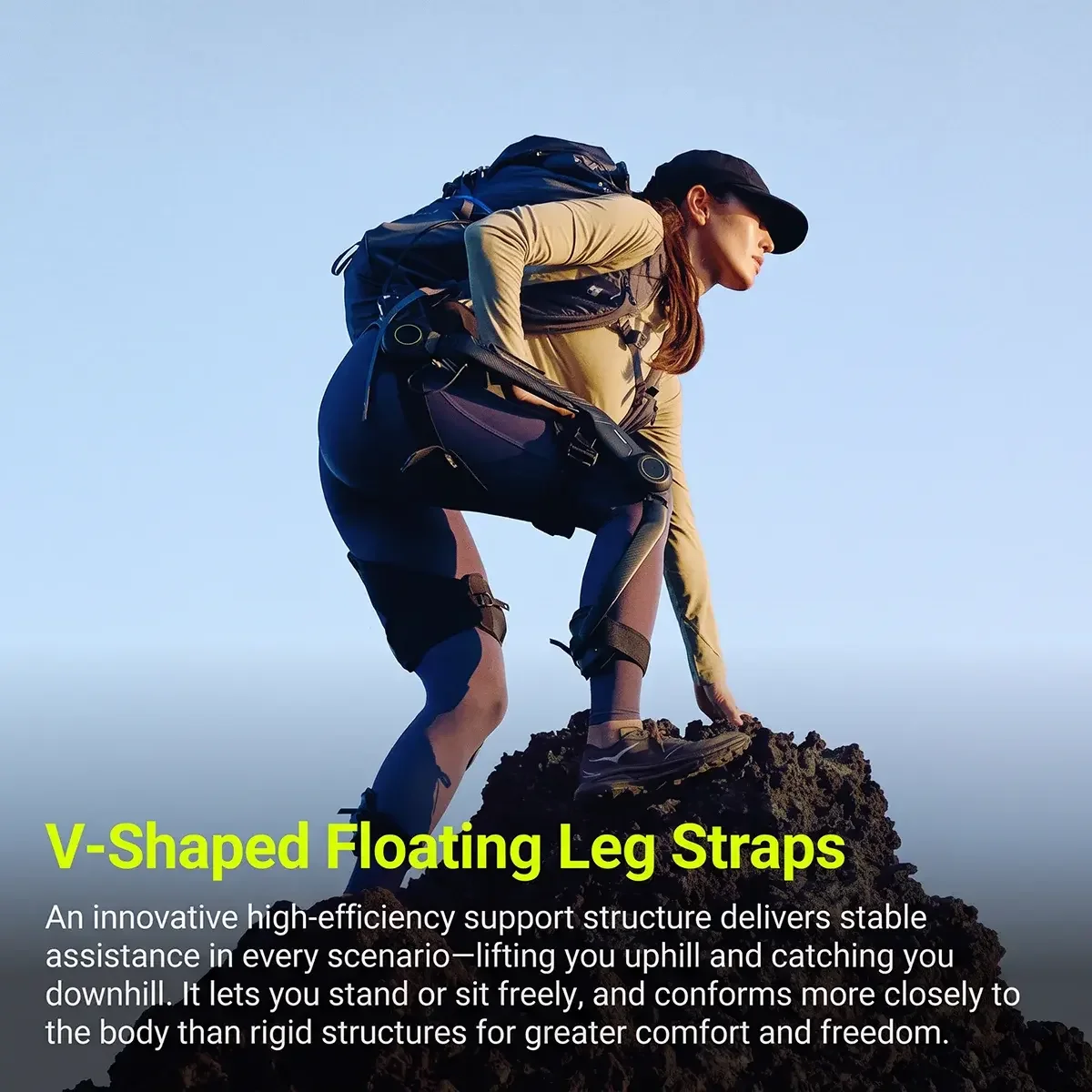 Wearable Hypershell Halo Powered Exoskeleton HyperIntuition 2.0 AI Motion Algorithm Waterproof ABS Material For Uphill Support